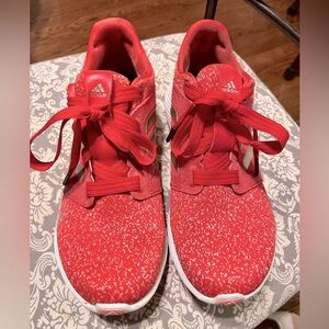 Adidas red workout and/or running shoes size 9